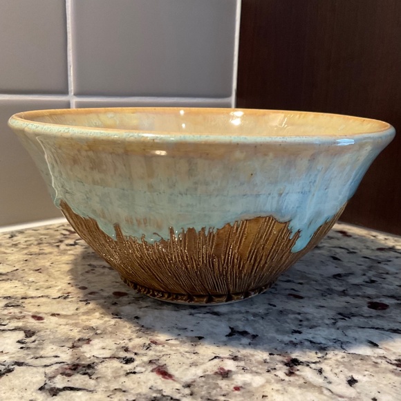 Handmade Ceramic Bowl - Drip Glaze Pottery - Picture 3 of 15